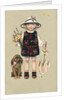 Postcard of a Young Girl and Her Dog by Anonymous