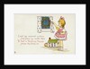 Christmas Postcard of Girl Looking Out of Window by Margaret Evans Price