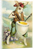 Easter Postcard of Bunny Playing an Egg Drum by Anonymous