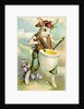 Easter Postcard of Bunny Playing an Egg Drum by Anonymous