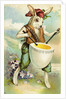 Easter Postcard of Bunny Playing an Egg Drum by Anonymous