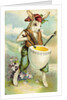 Easter Postcard of Bunny Playing an Egg Drum by Anonymous