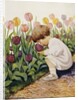 Illustration of a Child Smelling Tulips by Jessie Willcox Smith