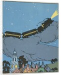 Illustration of a Train on a Cloud by Gertrude Kay