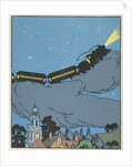 Illustration of a Train on a Cloud by Gertrude Kay