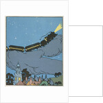 Illustration of a Train on a Cloud by Gertrude Kay