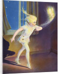 Book Illustration of Peter Pan Tiptoeing with Tinkerbell by Roy Best