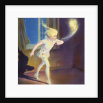 Book Illustration of Peter Pan Tiptoeing with Tinkerbell by Roy Best