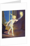 Book Illustration of Peter Pan Tiptoeing with Tinkerbell by Roy Best