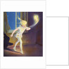 Book Illustration of Peter Pan Tiptoeing with Tinkerbell by Roy Best