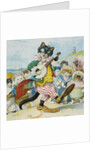 Book Illustration of a Cat Playing a Banjo by Anonymous