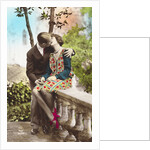 Postcard of a Couple Kissing by Anonymous