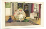 Postcard of a Little Girl Playing with Dolls by Pauli Ebner