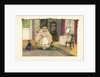 Postcard of a Little Girl Playing with Dolls by Pauli Ebner