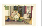 Postcard of a Little Girl Playing with Dolls by Pauli Ebner