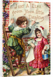 Just a Line from Your Little Daughter Postcard by Anonymous