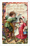 Just a Line from Your Little Daughter Postcard by Anonymous