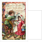 Just a Line from Your Little Daughter Postcard by Anonymous
