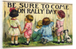 Be Sure to Come on Rally Day Postcard by Clara M. Burd