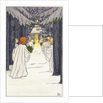 Postcard of a Snowy Christmas Scene by Pauli Ebner