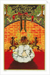 A Merry Christmas! Postcard of a Child Sitting in Front of a Fire by Anonymous