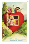 L'Amour Fait Ouvrir Tendrement la Fenetre du Sentiment Postcard by Anonymous