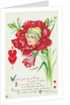 Would You be Willing to See a Miss if You Saw Her Face in a Flower Like This? Postcard by Anonymous