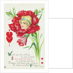 Would You be Willing to See a Miss if You Saw Her Face in a Flower Like This? Postcard by Anonymous