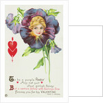 To be a Purple Pansy May Not Suit Your Girlish Fancy Postcard by Anonymous