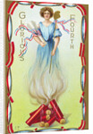 Glorious Fourth Postcard by Anonymous