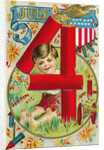 July 4 Postcard with Firecrackers by Anonymous
