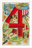 July 4 Postcard with Firecrackers by Anonymous