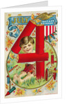 July 4 Postcard with Firecrackers by Anonymous