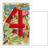 July 4 Postcard with Firecrackers by Anonymous