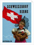 Schweizerhof Berne, Switzerland Luggage Label by Anonymous