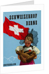 Schweizerhof Berne, Switzerland Luggage Label by Anonymous