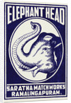 Elephant Head Matchbox Labels by Anonymous
