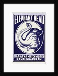 Elephant Head Matchbox Labels by Anonymous