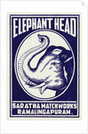 Elephant Head Matchbox Labels by Anonymous
