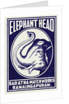 Elephant Head Matchbox Labels by Anonymous