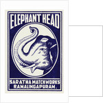 Elephant Head Matchbox Labels by Anonymous