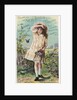Hoyt's German Cologne Trade Card with a Girl and Butterflies by Anonymous