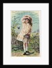 Hoyt's German Cologne Trade Card with a Girl and Butterflies by Corbis