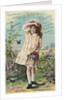 Hoyt's German Cologne Trade Card with a Girl and Butterflies by Corbis