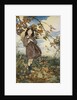 Illustration of a Girl and Autumn Leaves by Jessie Willcox Smith