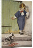 Illustration of a Boy and a Puppy by Jessie Willcox Smith