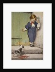 Illustration of a Boy and a Puppy by Jessie Willcox Smith