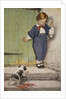 Illustration of a Boy and a Puppy by Jessie Willcox Smith