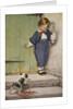 Illustration of a Boy and a Puppy by Jessie Willcox Smith