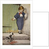 Illustration of a Boy and a Puppy by Jessie Willcox Smith